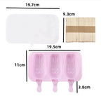 Cartoon Silicone Ice Cream Mold with Lid – DIY Homemade Popsicle Maker