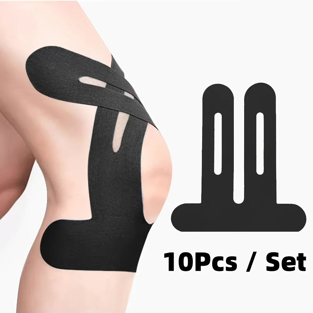 10PCS Kinesiology Knee Tape Waterproof Elastic Athletic Support Strip