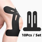10PCS Kinesiology Knee Tape Waterproof Elastic Athletic Support Strip