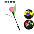 Solar Tulip Rose Flower Lights for Waterproof Garden Decor