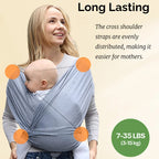 Ergonomic Baby Wrap Sling Carrier Soft Cotton Newborn Carrier 0-36M
