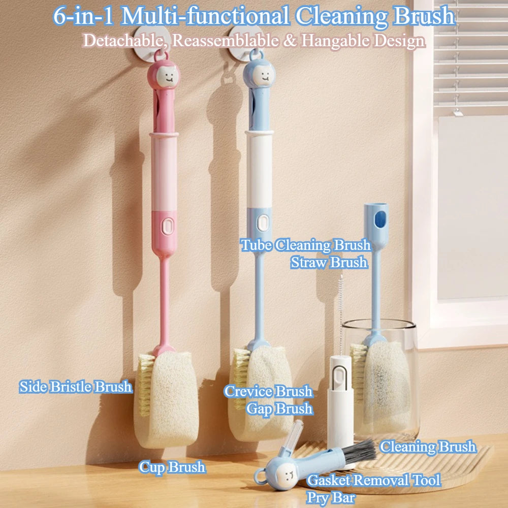 6-in-1 Bottle Cleaning Brush Cup & Straw Cleaner Main image