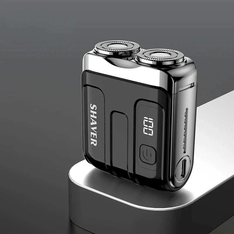 Mini Electric Shaver Cordless Dual Blade USB Recharge Beard Trimmer Tool