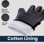 Extra Long Silicone Oven Mitts – Professional Heat Resistant Grill Gloves