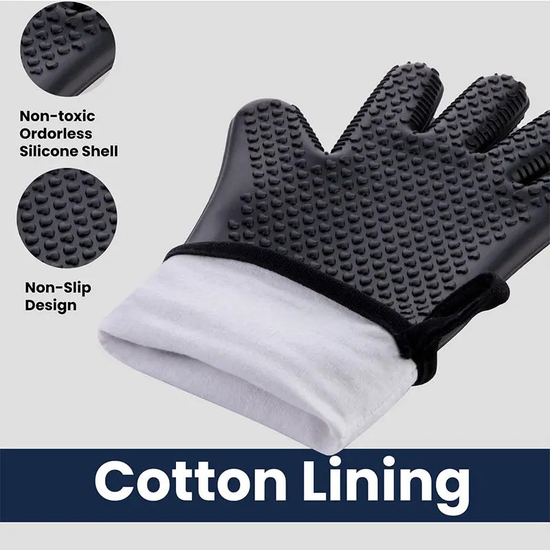 Extra Long Silicone Oven Mitts – Professional Heat Resistant Grill Gloves