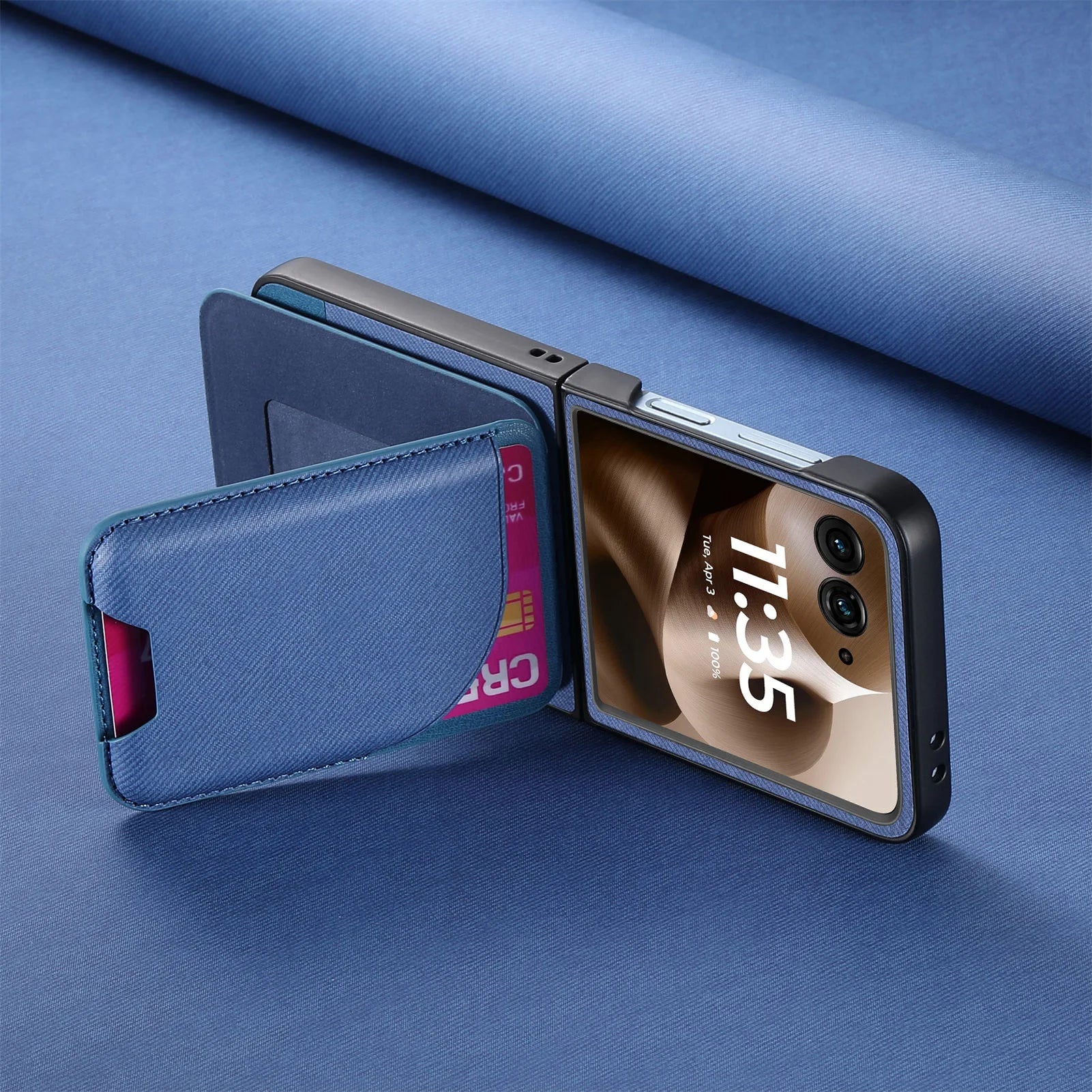 MagSafe Leather Card Holder Case for Motorola Razr 70 60 50 Ultra