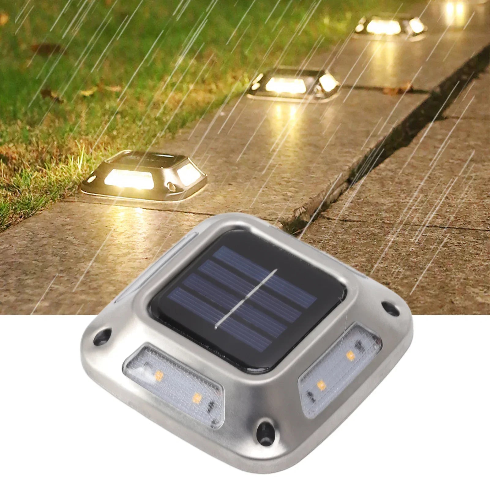 8 LED Solar Ground Light Waterproof Garden Lamp Secondary image