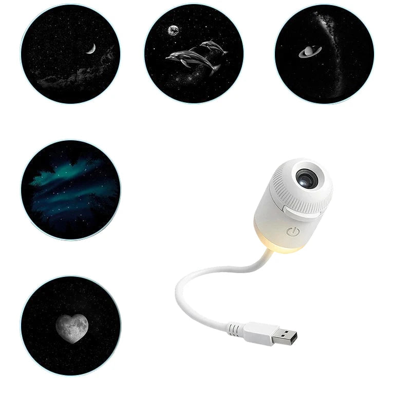 Mini Starry Sky Projector Lamp USB Portable Galaxy Night Light