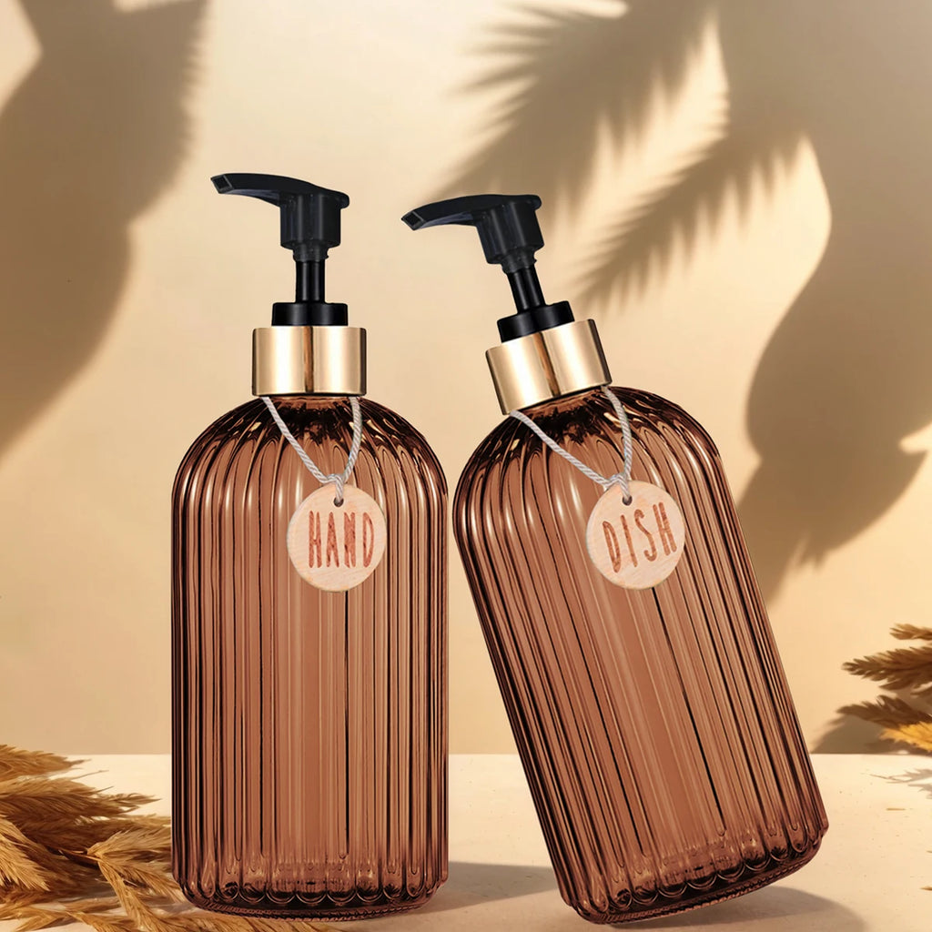 Reusable Dish Soap Dispenser Bottle Hand Press Liquid Soap Pump for Kitchen