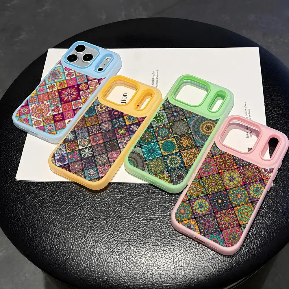 Colorful pattern Mandala Case for iPhone 17 16 15 14 13 12 Pro Max