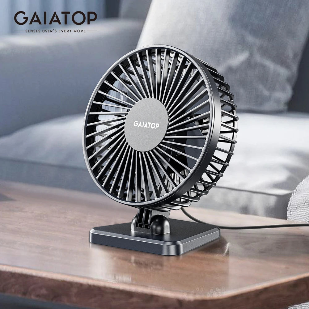 GAIATOP Mini USB Desktop Fan Quiet 3-Speed Office Fan