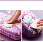 3D Unicorn Pencil Case Cute EVA Cartoon Stationery Box for Girls