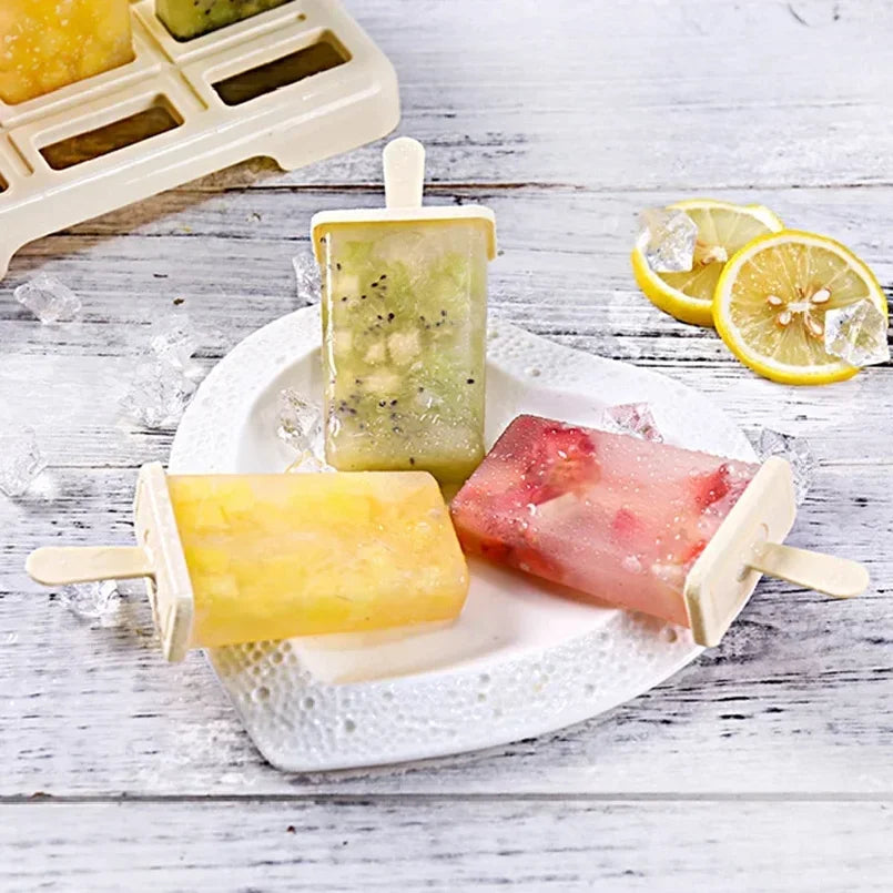 Ice Cream Popsicle Mold – Silicone Ice Cube Tray for Homemade Frozen Treats