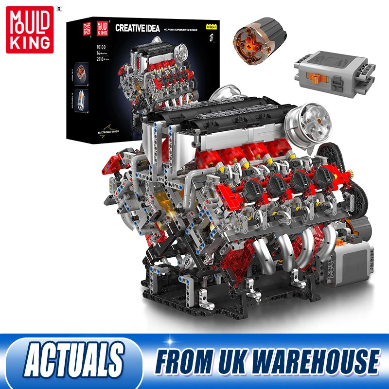 F488 Supercar V8 Engine Building Block