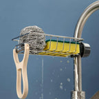 Kitchen Sink Drain Rack Faucet Sponge & Soap Storage Organizer