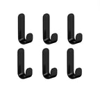 6Pcs Self-Adhesive J Hooks Waterproof Wall Hangers for Home