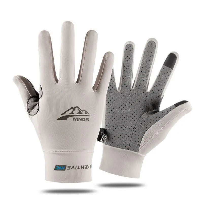 Ice Silk Sun Protection Gloves Anti Slip Fishing Cycling Kayak UV