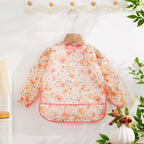 Waterproof Baby Bib Long Sleeve Apron for Feeding & Drawing