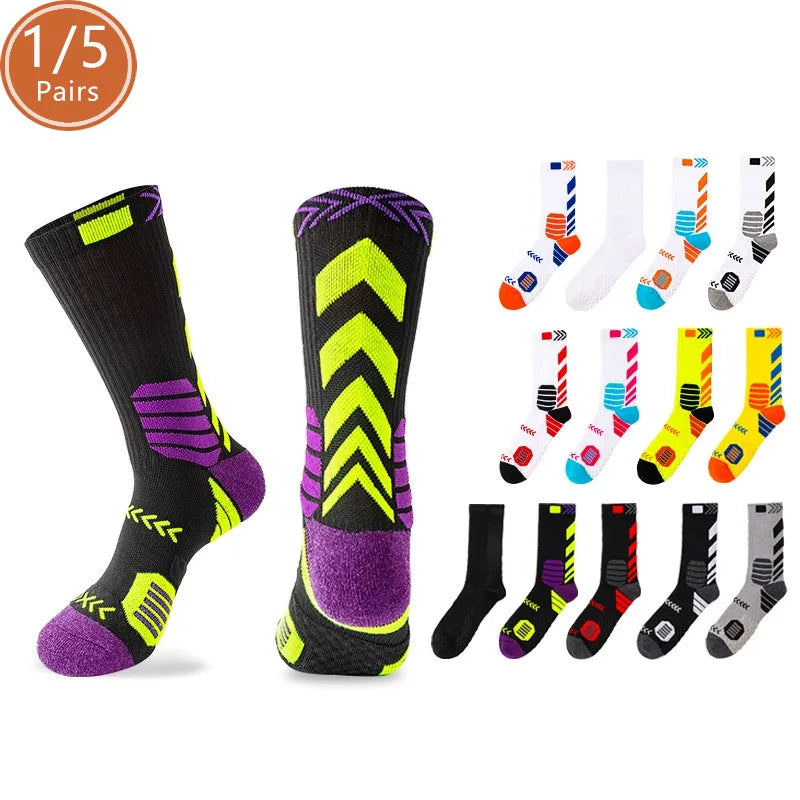 Elite Sport Compression Socks Running Cycling Basketball Socks Men