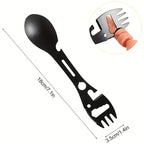 Outdoor Camping Fork Spoon Tool with Bottle Opener Portable Travel Cutlery
