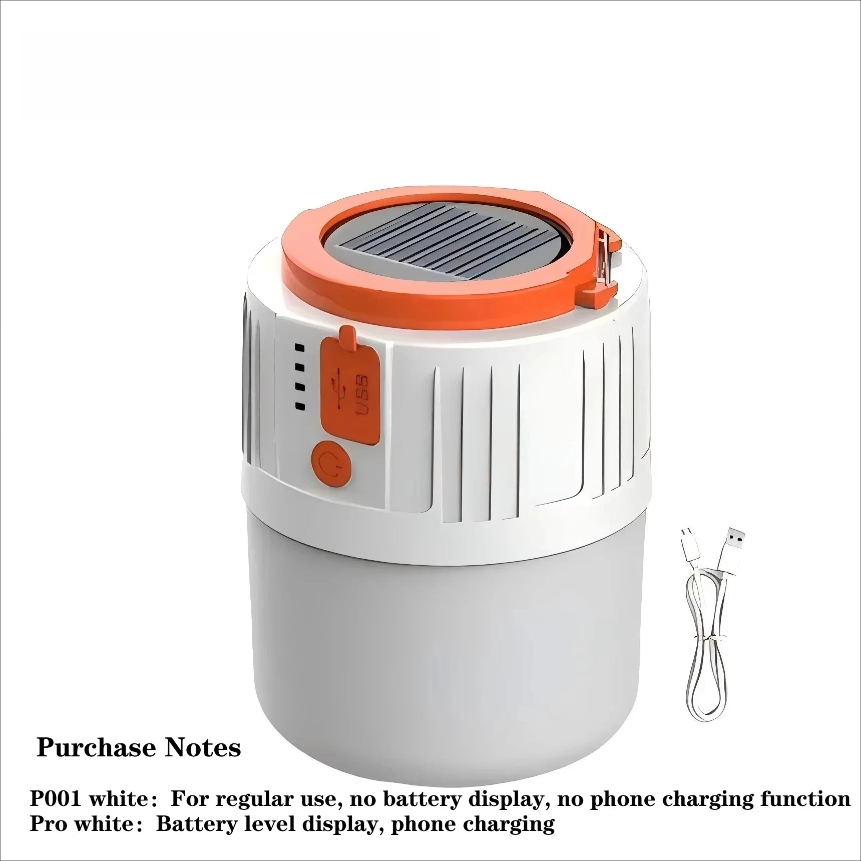 Solar LED Camping Light Bulb Rechargeable Emergency Lamp