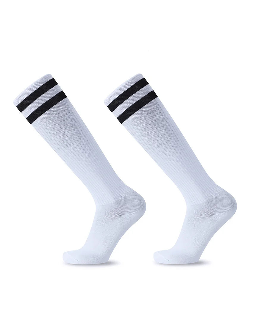 Striped Football Socks Men, Women & Kids Over Knee Soccer Rugby Sports