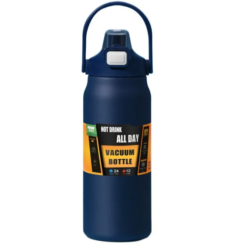 304 Stainless Steel Thermos Bottle with Straw 800-1500ML