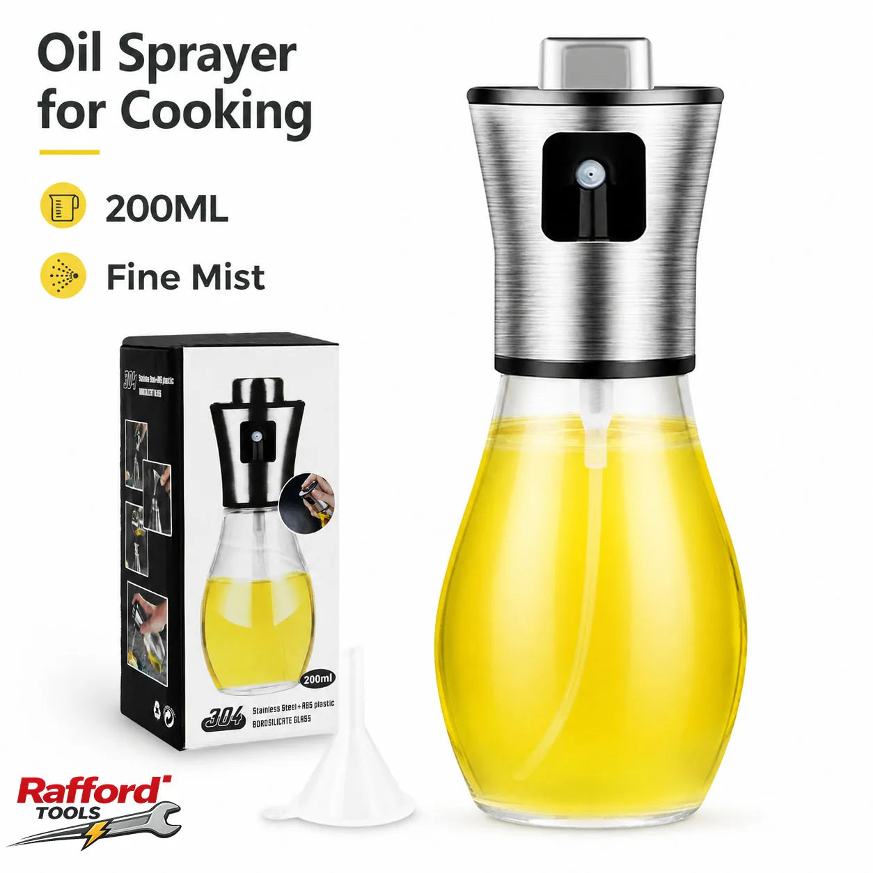 RAFFORD 200ML Oil Sprayer for Cooking Olive Oil Mister for Air Fryer & BBQ Secondary image