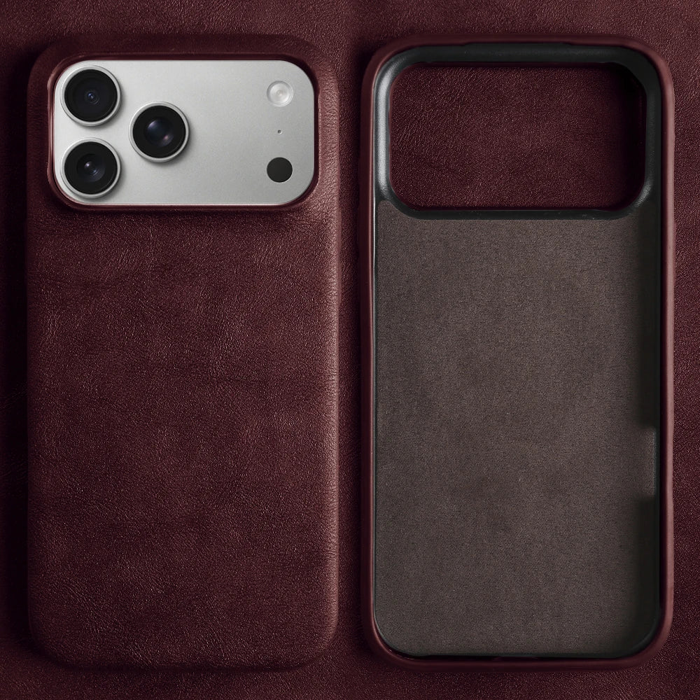 Premium Leather Business Case for iPhone 17 Air 16 15 14 13 12 Pro Max