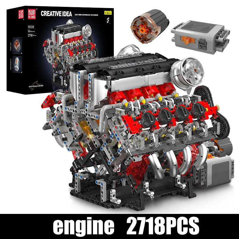 F488 Supercar V8 Engine Building Block