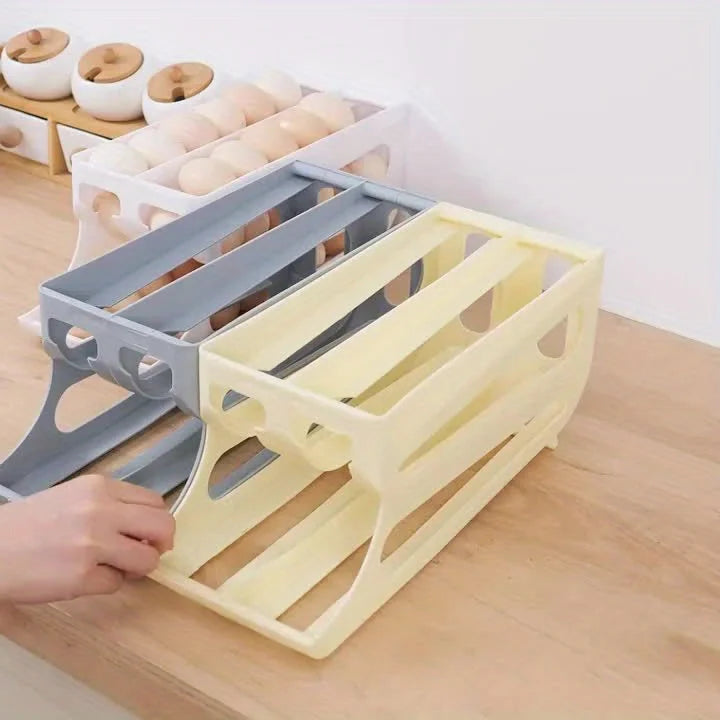 30 Egg Rolling Storage Box 3 Tier Fridge Rack