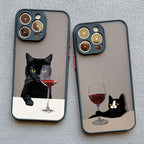 Funny Cat Phone Case for iPhone 11 12 13 14 15 16 17 Pro Max