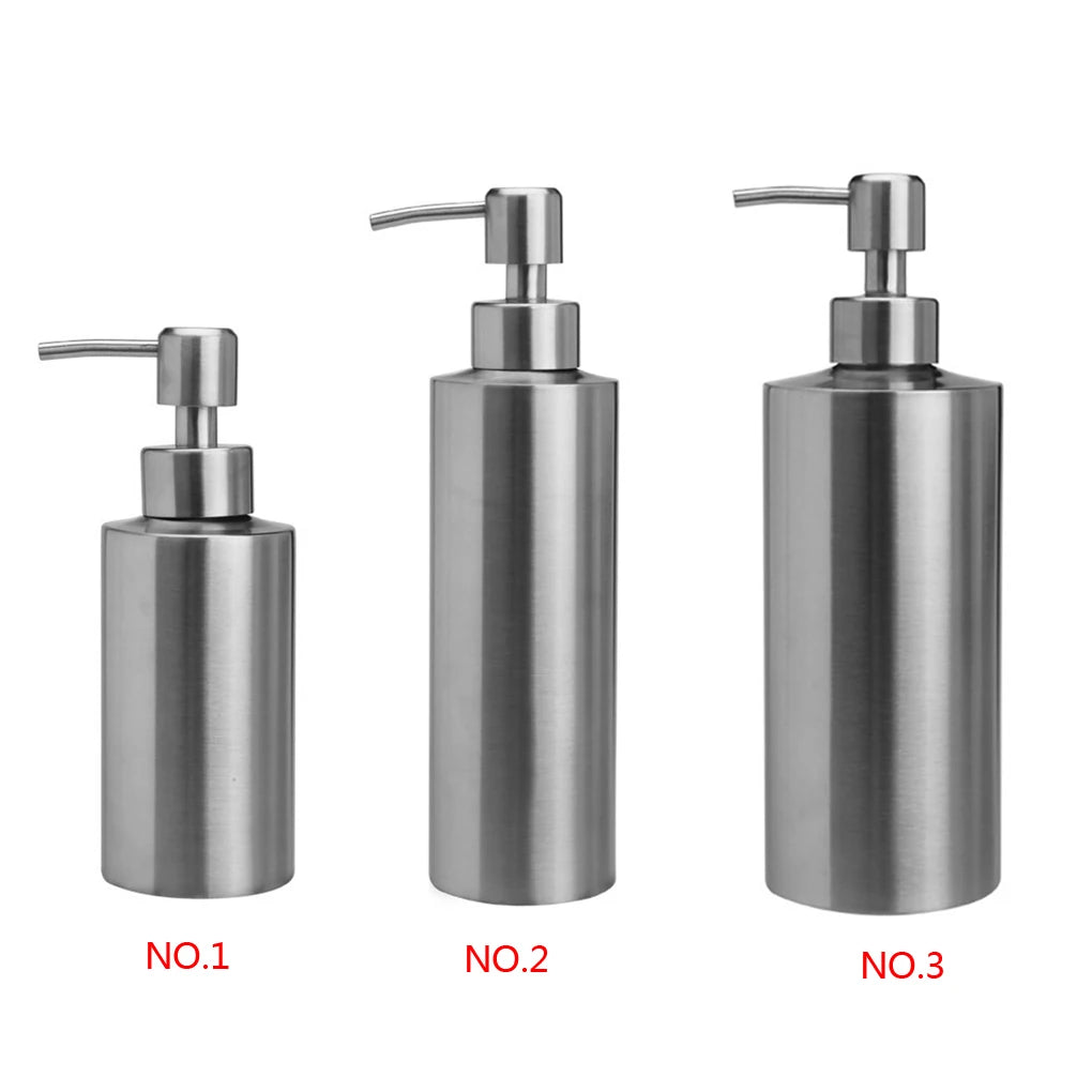 Stainless Steel Hand Wash Dispenser Anti-Rust Refillable Bathroom Bottle