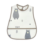 Cartoon EVA Waterproof Baby Bib with Pocket Feeding Apron