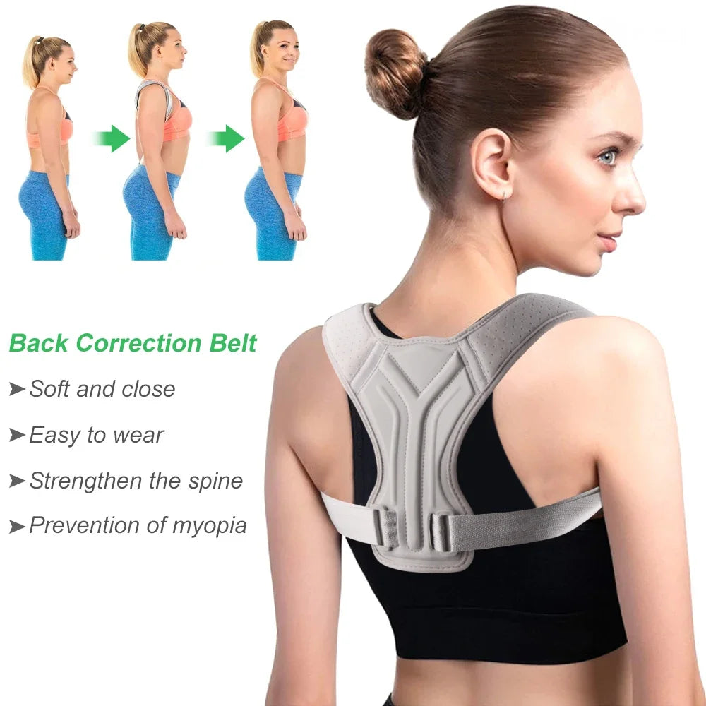 Back Posture Corrector Belt Brace Shoulder Support Spine Align