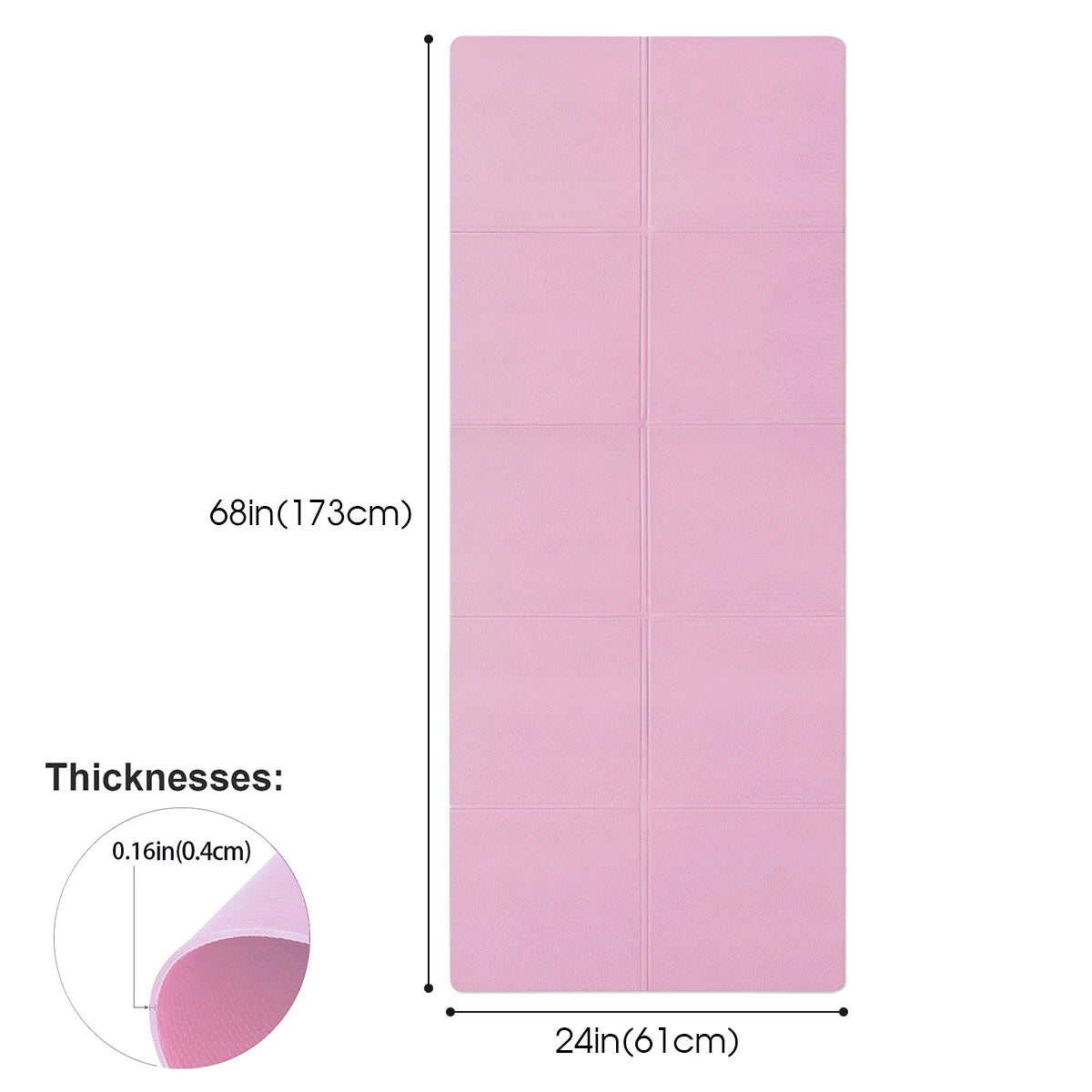 4MM EVA Yoga Mat Anti-Slip Fitness Mat for Pilates Gymnastics Exercise Secondary image