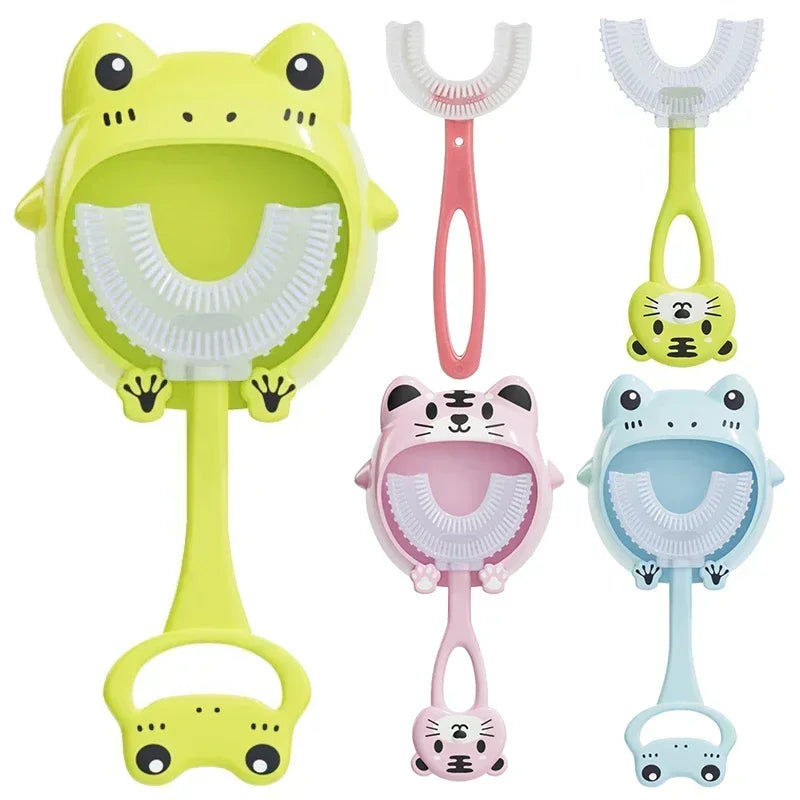 360° U Shape Baby Toothbrush Soft Silicone Kids Teeth Brush