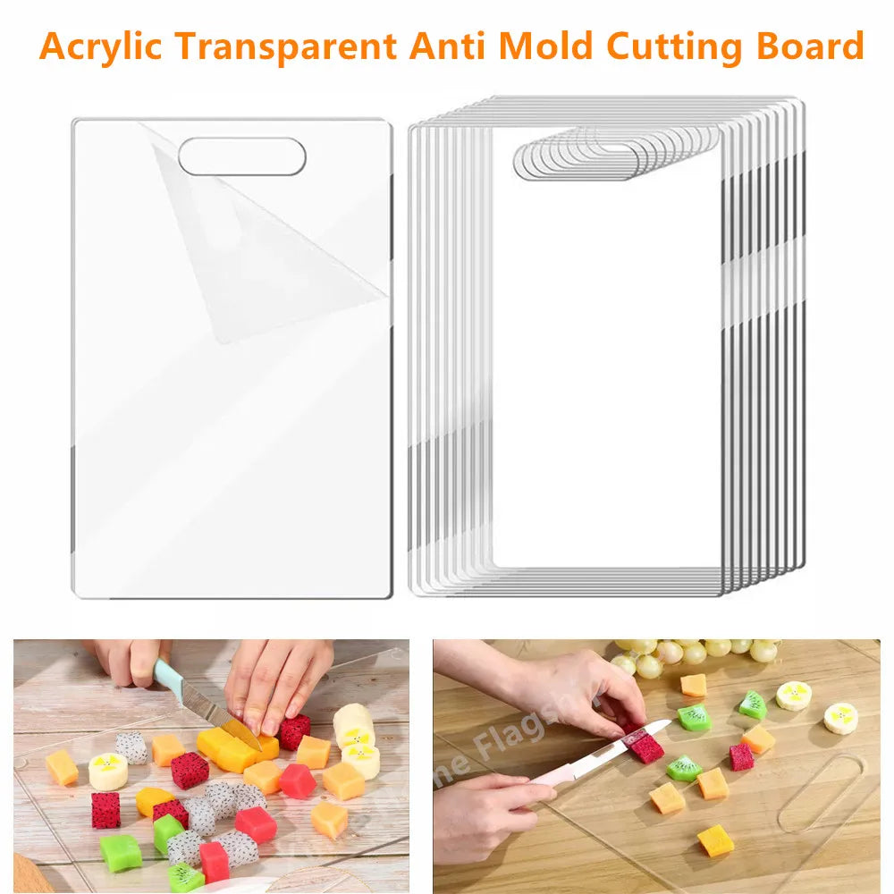 Clear Acrylic Cutting Board Anti-Slip Kitchen Board
