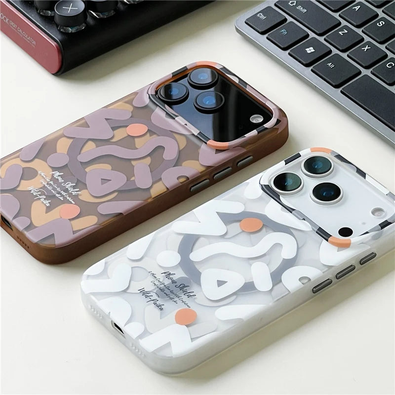 Graffiti MagSafe Wireless Charging Case for iPhone 17 16 15 14 Pro Max