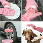 Silicone Dishwashing Gloves Magic Scrubber Gloves