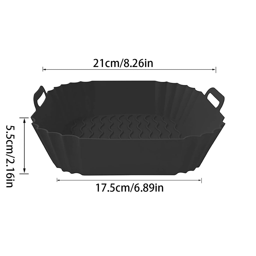 Air Fryer Silicone Liners Reusable Non-Stick Basket & Pizza Baking Tray