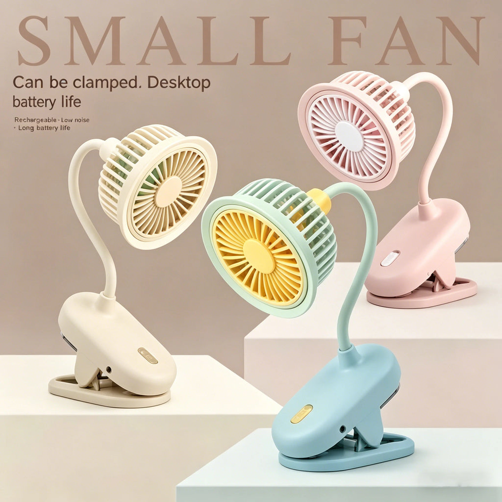 USB Rechargeable Clip-On Fan UK 360° Adjustable Mini Fan