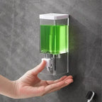 Homefish Wall Mounted Soap Dispenser No Drill Liquid Soap Pump Bottle