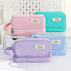 Large Capacity Pencil Case Macaron Color School Pen Bag