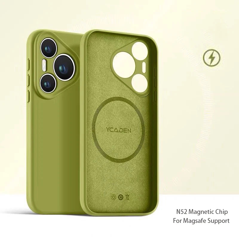 Magnetic Liquid Silicone Case for Huawei Pura 80 70 P60 Nova 14 Pro