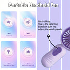 USB Rechargeable Mini Handheld Fan 3-Speed Portable Fan