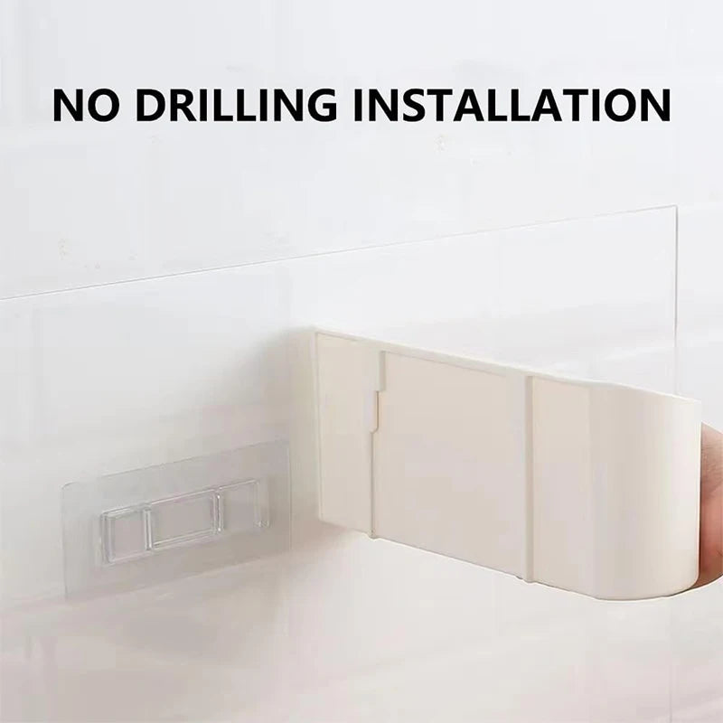 Wall-Mounted Adhesive Storage Rack Under Sink Cabinet Organizer