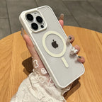 Natural Titanium MagSafe Case for iPhone 11 12 13 14 15 16 Pro Max
