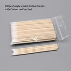 Wooden Tip Cotton Sticks Nail Polish Corrector Manicure Tools