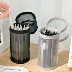 Clear Mesh Pencil Case Portable Standing Pen Holder Organizer